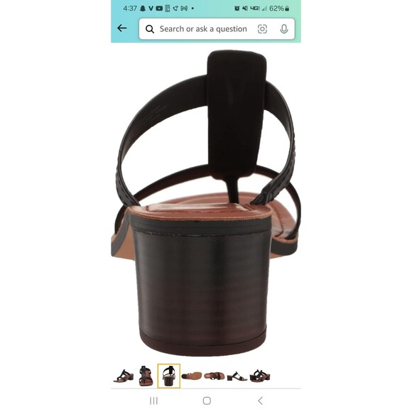 Franco Sarto Ezra Black Leather Strap Block-Heel Sandals Women’s Size 5 NWT - Picture 5 of 5